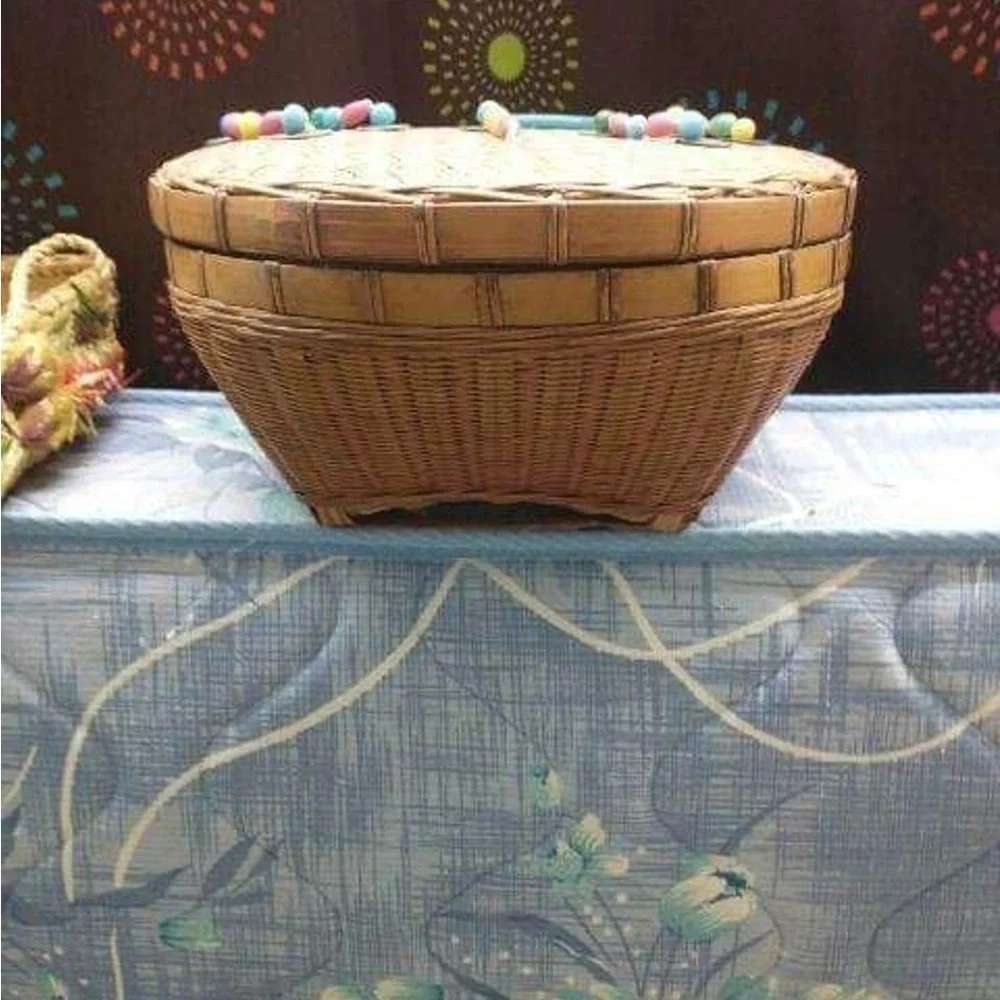 Woven Decorative Basket in Brown and Tan - Versatile Home Accent